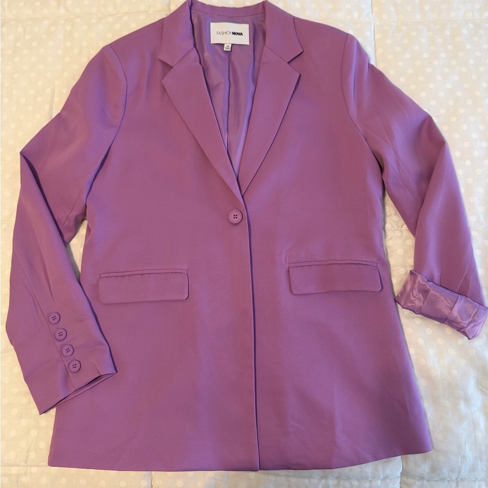 Oversized Lavender Blazer with pockets